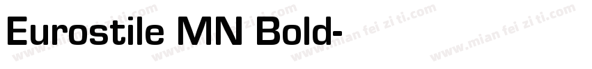 Eurostile MN Bold字体转换